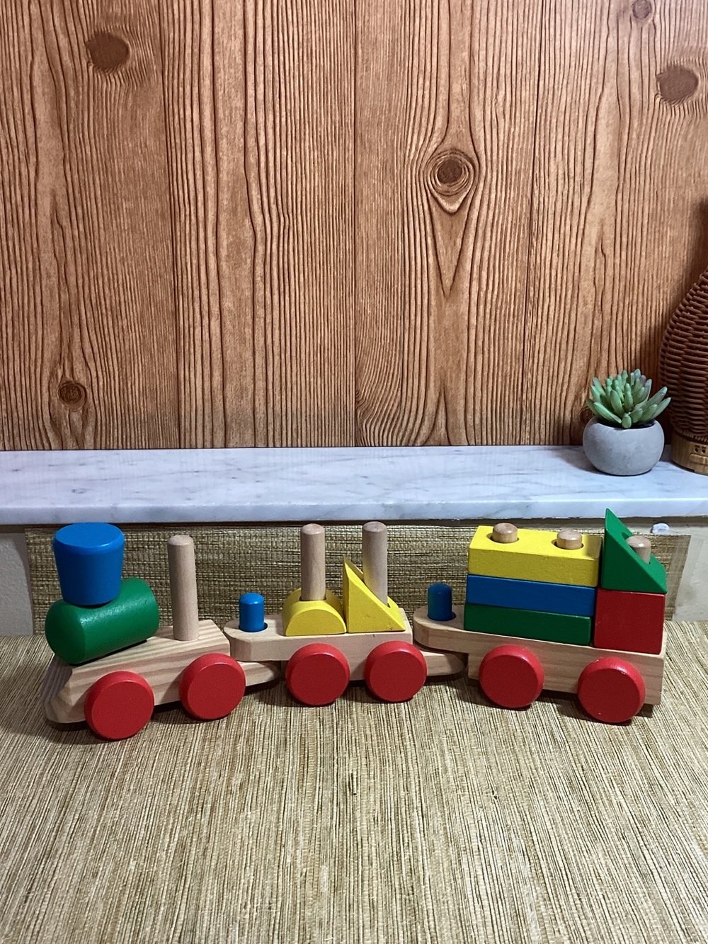 Wooden Colorful Toy Train Set - Multicolor - Picture 2 of 5